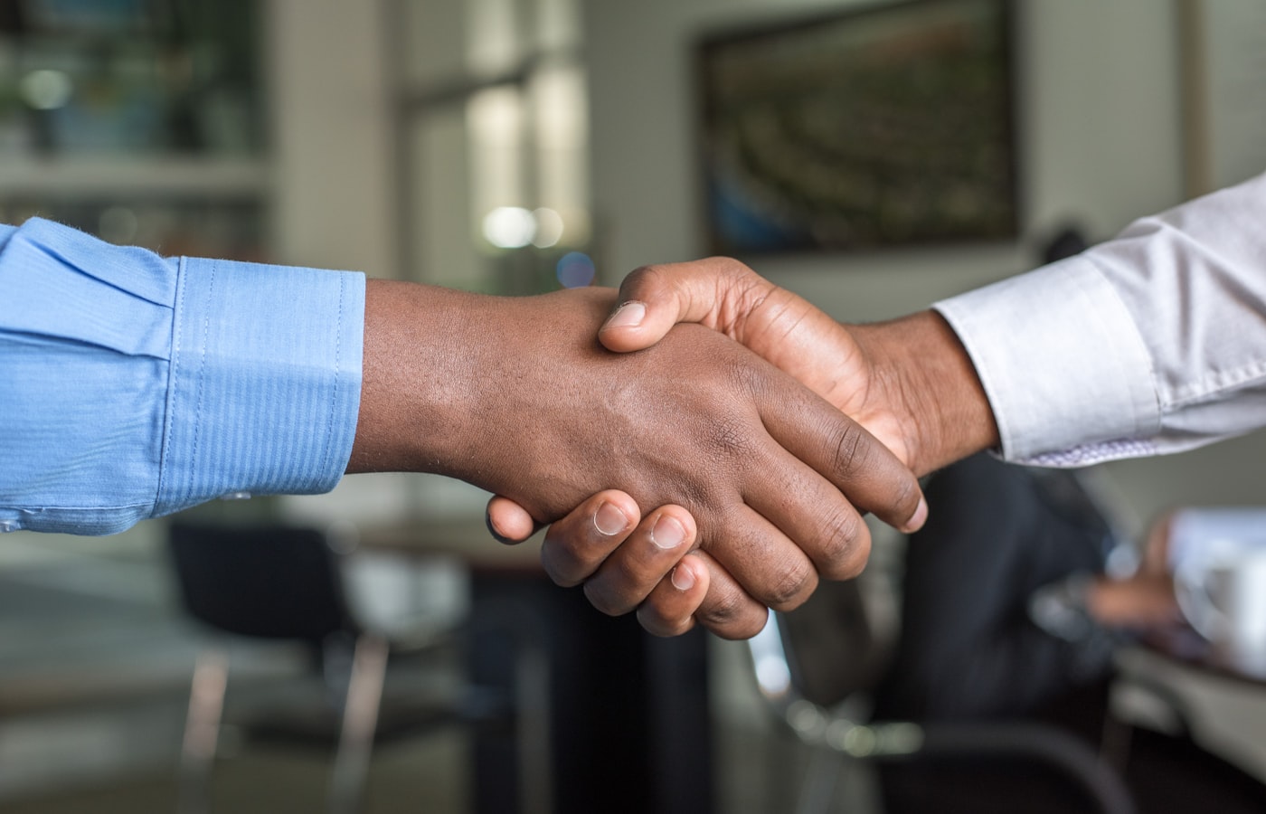 Partners shaking hands